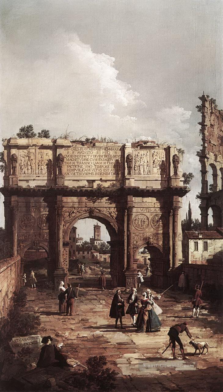 Rom der Konstantinsbogen 1742 Canaletto Venedig Ölgemälde